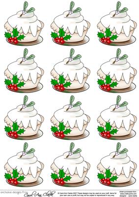 Xmas Mince Pies 3D Decoupage Sheet