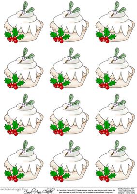 Xmas Mince Pies 3D Decoupage Sheet