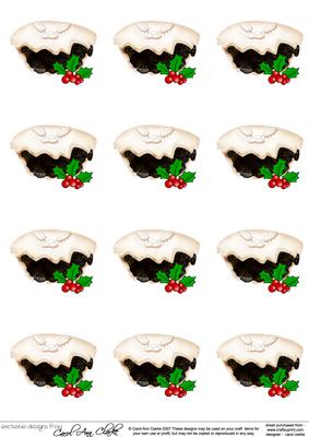 Xmas Mince Pies 3D Decoupage Sheet