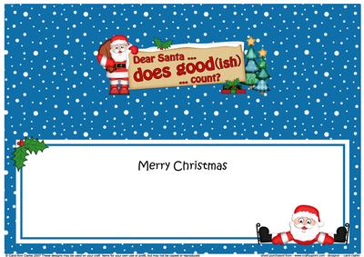 Xmas Dear Santa  -  Signpost Lge Dl Matching Insert