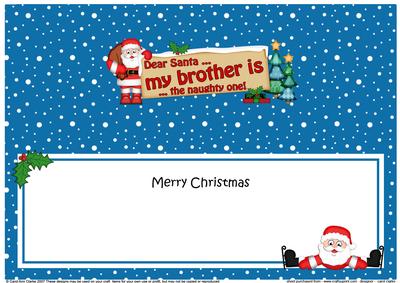 Xmas Dear Santa  -  Signpost Lge Dl Matching Insert