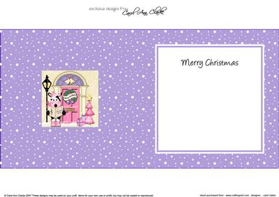 Singing Mily Moo Cow Christmas Door Matching Square Insert