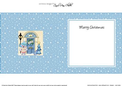 Carol Singing Robin Christmas Door Matching Square Insert