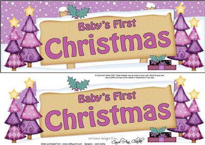Xmas Baby's 1st Christmas Trees Signpost Large Dl Easicut