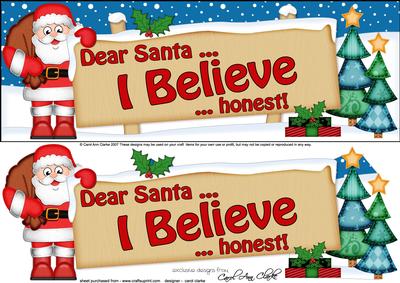 Xmas Dear Santa  -  Signpost Lge Dl Easicut Decoupage