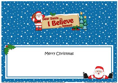 Xmas Dear Santa  -  Signpost Lge Dl Matching Insert