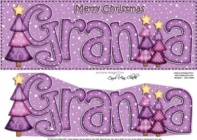 Xmas Grana Trees Large Dl & 3D Decoupage