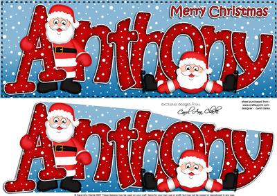 Xmas Anthony Santa Large Dl & 3D Decoupage