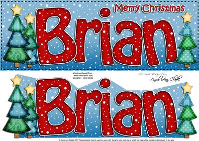 Xmas Brian Trees Large Dl & 3D Decoupage
