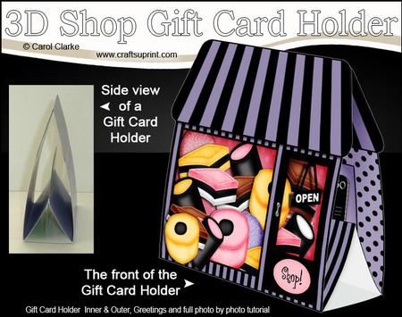 3D Little Licorice Shop Gift Card Holder