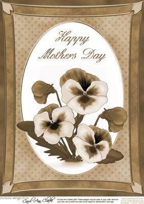 A4 Pansy - Mothers Day