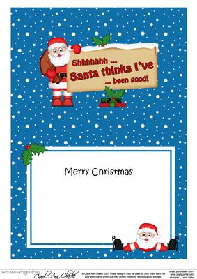 Xmas Dear Santa  -  Signpost 5x7 Matching Insert