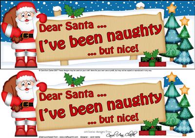 Xmas Dear Santa  -  Signpost Lge Dl Easicut Decoupage