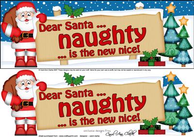 Xmas Dear Santa  -  Signpost Lge Dl Easicut Decoupage