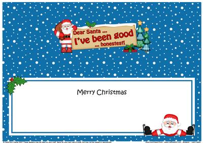 Xmas Dear Santa  -  Signpost Lge Dl Matching Insert