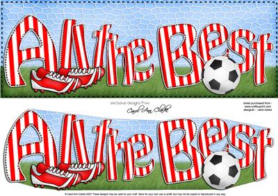 All the Best Football Large Dl 3D Decoupage