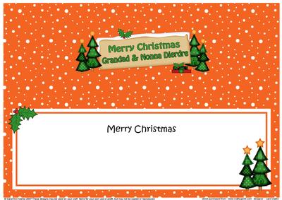 Xmas Grandad & Nonna Dierdre Trees Large Dl Insert