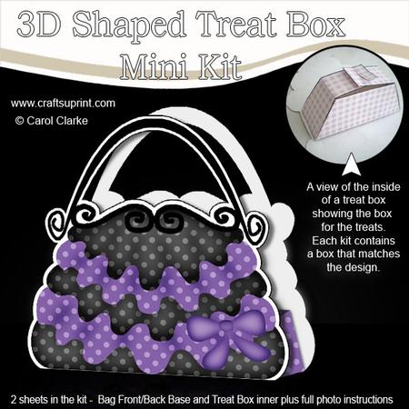 Dotty Frilly Handbag Shaped Treat or Favour Box Mini Kit
