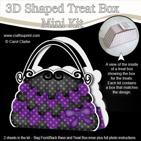 Dotty Frilly Handbag Shaped Treat or Favour Box Mini Kit