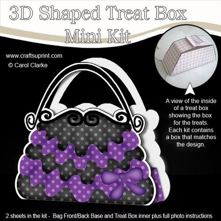 Dotty Frilly Handbag Shaped Treat or Favour Box Mini Kit