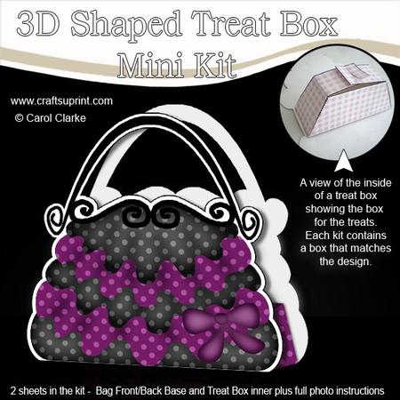 Dotty Frilly Handbag Shaped Treat or Favour Box Mini Kit