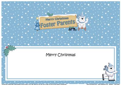 Xmas Foster Parents Polar Bears Signpost Large Dl Insert