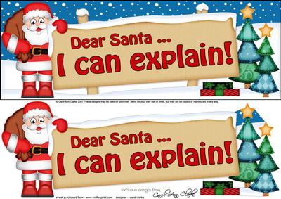 Xmas Dear Santa  -  Signpost Lge Dl Easicut Decoupage