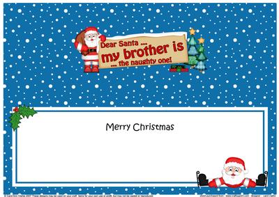 Xmas Dear Santa  -  Signpost Lge Dl Matching Insert