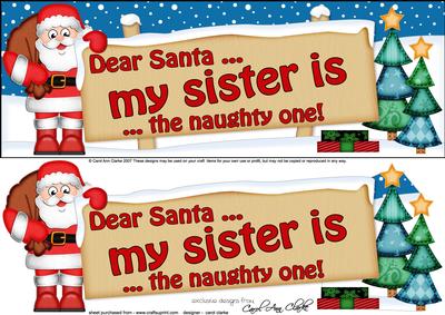 Xmas Dear Santa  -  Signpost Lge Dl Easicut Decoupage