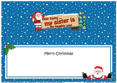 Xmas Dear Santa  -  Signpost Lge Dl Matching Insert
