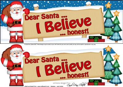 Xmas Dear Santa  -  Signpost Lge Dl Easicut Decoupage