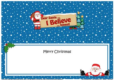Xmas Dear Santa  -  Signpost Lge Dl Matching Insert