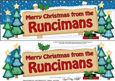 Xmas Runcimans Trees Signpost Large Dl Easicut Decoupage