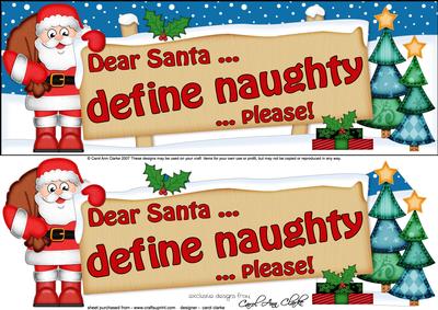 Xmas Dear Santa  -  Signpost Lge Dl Easicut Decoupage