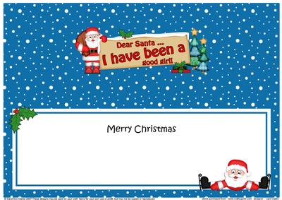 Xmas Dear Santa  -  Signpost Lge Dl Matching Insert