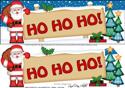 Xmas Dear Santa  -  Signpost Lge Dl Easicut Decoupage