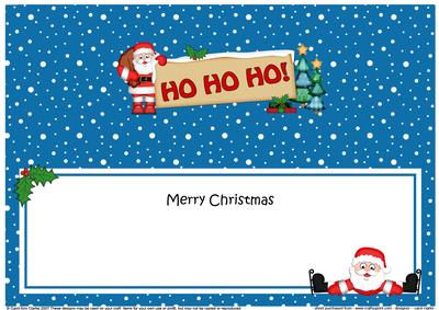 Xmas Dear Santa  -  Signpost Lge Dl Matching Insert