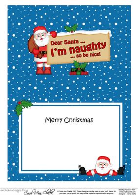Xmas Dear Santa  -  Signpost 5x7 Matching Insert