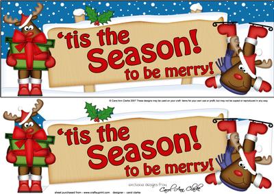 Xmas Rudolph Merry Season Signpost Lge Dl Easicut Decoupage