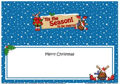 Xmas Rudolph Merry Season Signpost Lge Dl Matching Insert