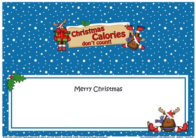 Xmas Rudolph Calories Signpost Lge Dl Matching Insert
