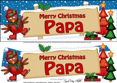 Xmas Papa Robin Signpost Large Dl Easicut 3D Decoupage
