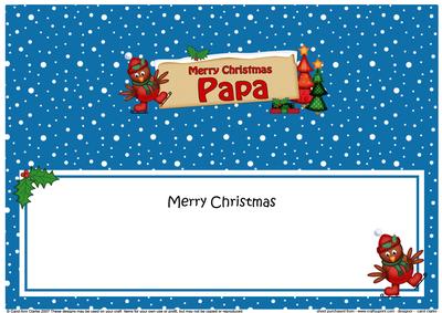 Xmas Papa Robin Signpost Large Dl Matching Insert