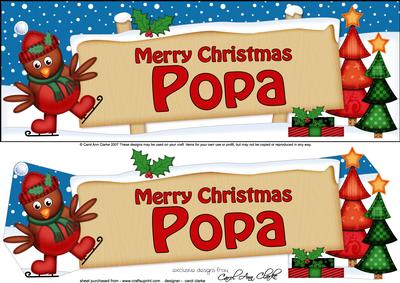 Xmas Popa Robin Signpost Large Dl Easicut 3D Decoupage
