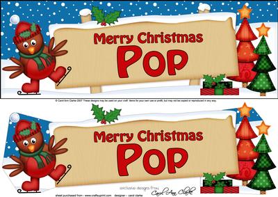 Xmas Pop Robin Signpost Large Dl Easicut 3D Decoupage