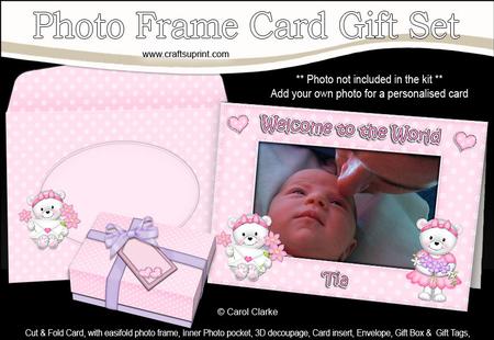 Welcome to the World Tia Easicut Photo Frame Card Gift Set
