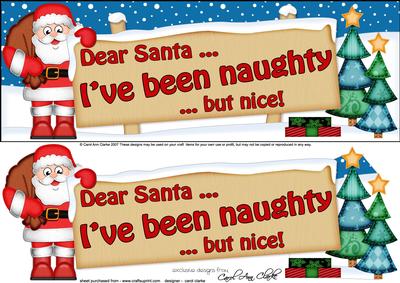Xmas Dear Santa  -  Signpost Lge Dl Easicut Decoupage