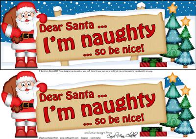Xmas Dear Santa  -  Signpost Lge Dl Easicut Decoupage