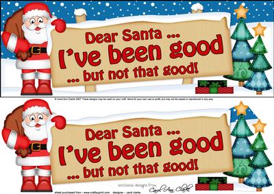 Xmas Dear Santa  -  Signpost Lge Dl Easicut Decoupage