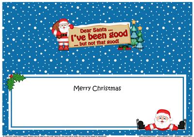 Xmas Dear Santa  -  Signpost Lge Dl Matching Insert